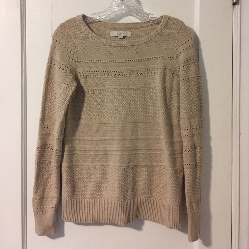 Cream LOFT sweater x-small